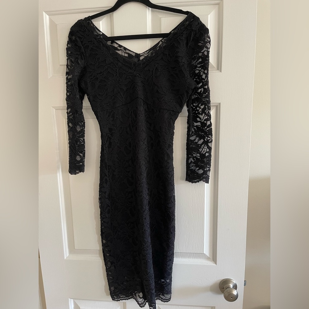 Marina Black Lace dress Size 4